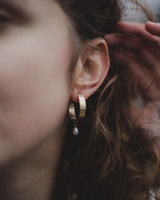 Inverse Pearl Hoops - Gold Vermeil Jewellery Olivia Taylor