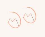 Large Cuillin Hoop Earrings Accessories Jen Carter Pearson Rose gold plated