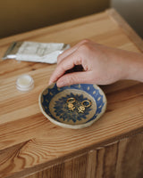 Sgraffito Floral Dish