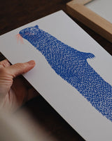 Long Otter Print Artwork Strangford