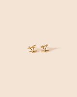 Cluster Seaweed Studs Accessories Heather McDermott 18ct Gold Plate
