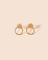 Double Circle Studs Accessories Heather McDermott 18ct Gold Plate