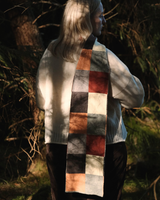 Chequerboard Scarf – Rust Multi