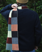 Chequerboard Scarf – Rust Multi