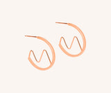 Cuillin Hoop Earrings Accessories Jen Carter Pearson Rose gold plated