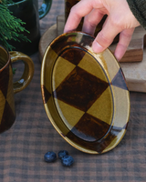 Honey Glaze Harlequin Dish Homeware Paige Mitchell