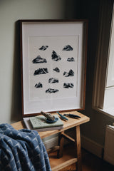 Black Cuillin Relief Print Art Olivia Lucy