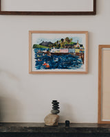 Portree Harbour Giclee A4 Print Artwork Alice Newman