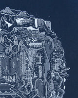 Isle of Skye Map Square Print Art Cityworks