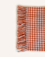 Pumpkin Houndstooth Wool Throw Homeware Tweedmill