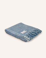 Houndstooth Wool Throw Ink Homeware Tweedmill
