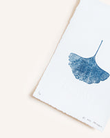 Ginkgo Leaf Breathe Embossing Art Megan Fatharly