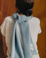 Rib Scarf - Light Blue Knitwear Jennifer Kent