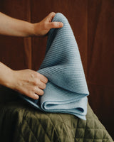 Rib Scarf - Light Blue Knitwear Jennifer Kent