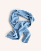 Rib Scarf - Light Blue Knitwear Jennifer Kent