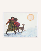 Hound in the Hebrides Print Art Phoebe Roze