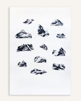 Black Cuillin Relief Print Art Olivia Lucy