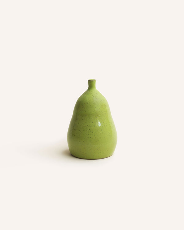 Stoneware Pear – Lime Green