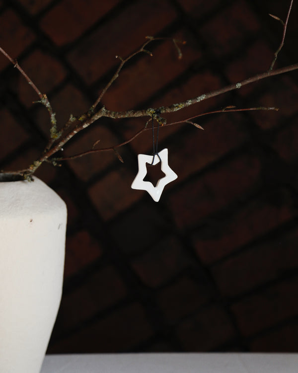 Porcelain Star Decoration - Hollow Seasonal / Occasion Clod & Pebble   