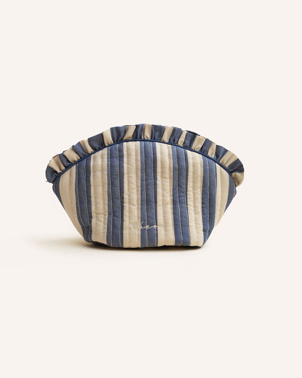 Crescent Wash Bag – Navy Stripe