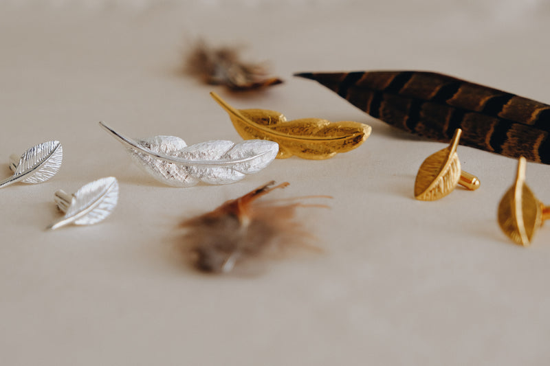 Ptarmigan Feather Cufflinks