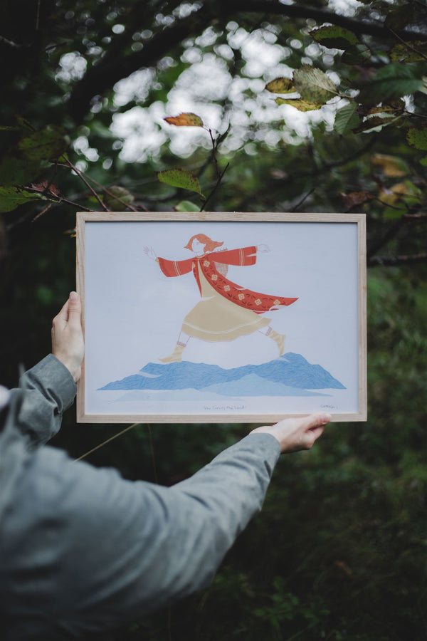 She Carries the Land Folklore Print