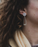 Buoy with Three Hanging Triangles Earrings Accessories Heather McDermott