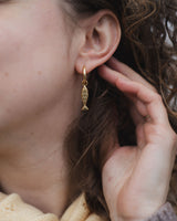 Fish Gold Charm Hoops Jewellery Roake