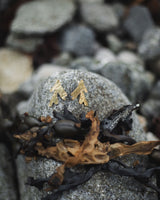 Brass Seaweed Wrack Studs Jewellery Kelpi Studio