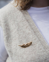 Ptarmigan Feather Kilt Pin Jewellery Jen Carter Pearson Yellow Gold Plated