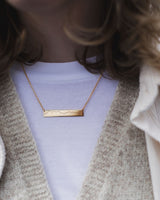 Cuillin Bar Necklace Accessories Jen Carter Pearson Yellow Gold Plated