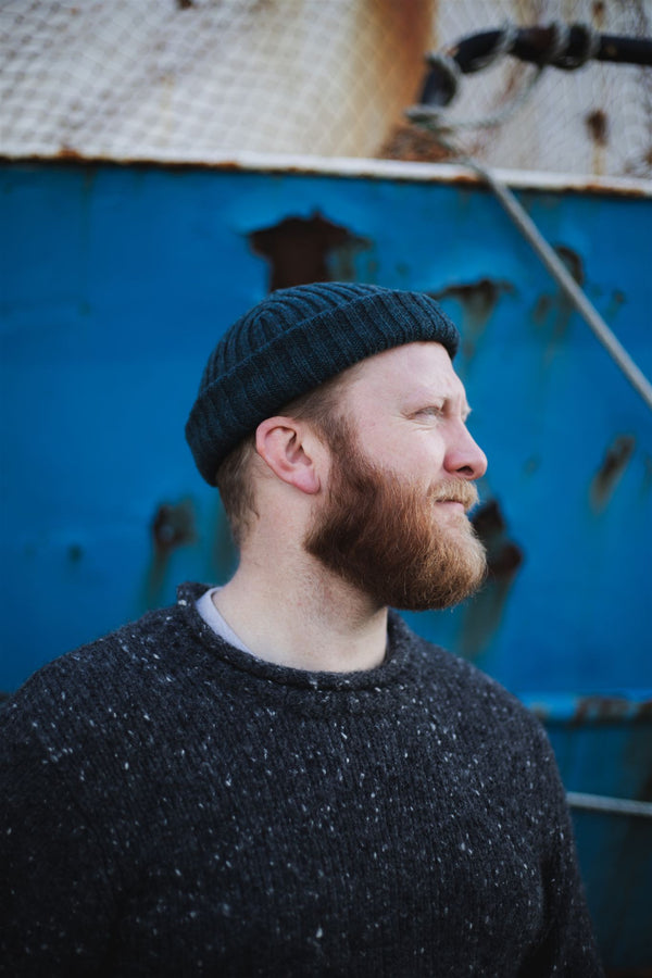 Donegal Beanie - Navy Blue Accessories Rove Knitwear