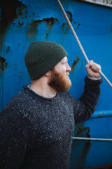 Lambswool Beanie - Moss Green Knitwear Scarlet Knitwear
