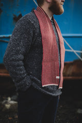 Small Checked Scarf – Red Accessories Rove Knitwear