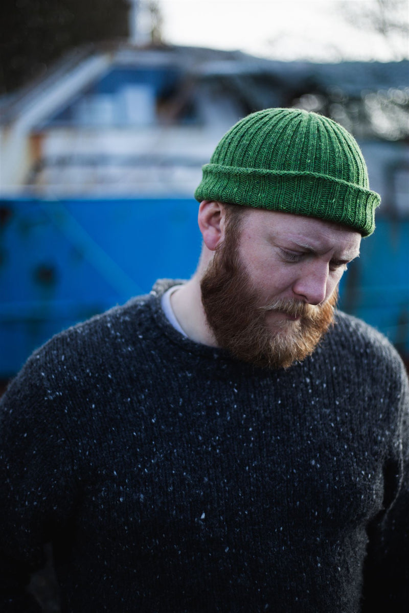 Donegal Beanie - Leaf Green Knitwear Rove Knitwear