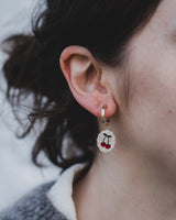 Tulip & Cherry Charm Hoops