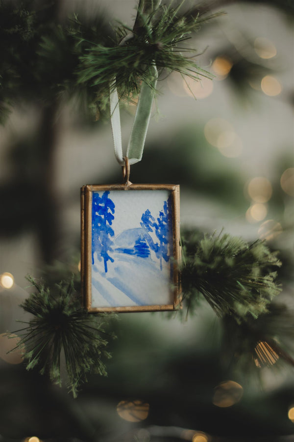 Watercolour Cabin in the Woods Hanging Decoration Seasonal / Occasion Anna Schmitt