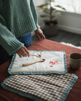 Geranium & Gingham Placemat Tableware Lappliq