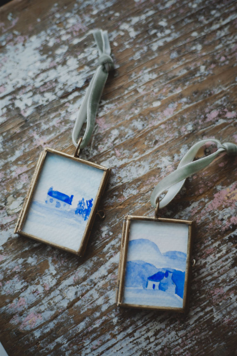 Watercolour Bothy in the Snow Hanging Decoration Seasonal / Occasion Anna Schmitt