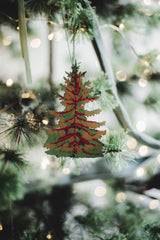 Forest Paper Christmas Tree Decorations Set of 4 Homeware East End Press