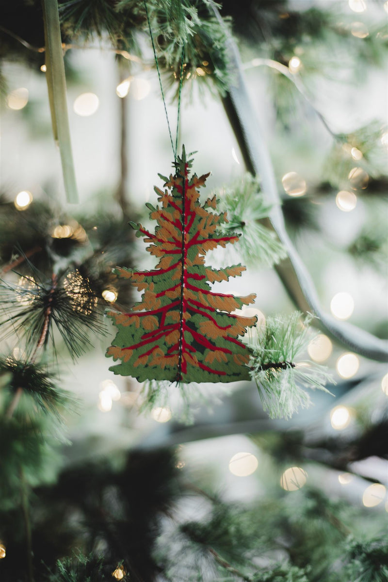 Forest Paper Christmas Tree Decorations Set of 4 Homeware East End Press