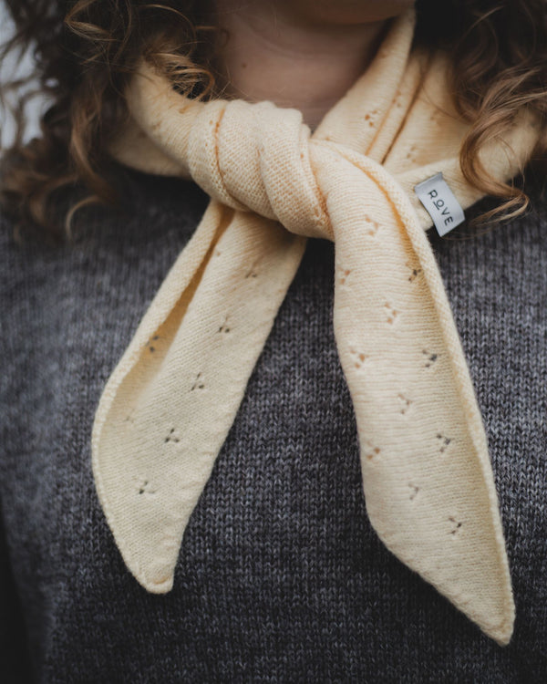 Pointelle Neckerchief – Buttermilk Knitwear Rove Knitwear