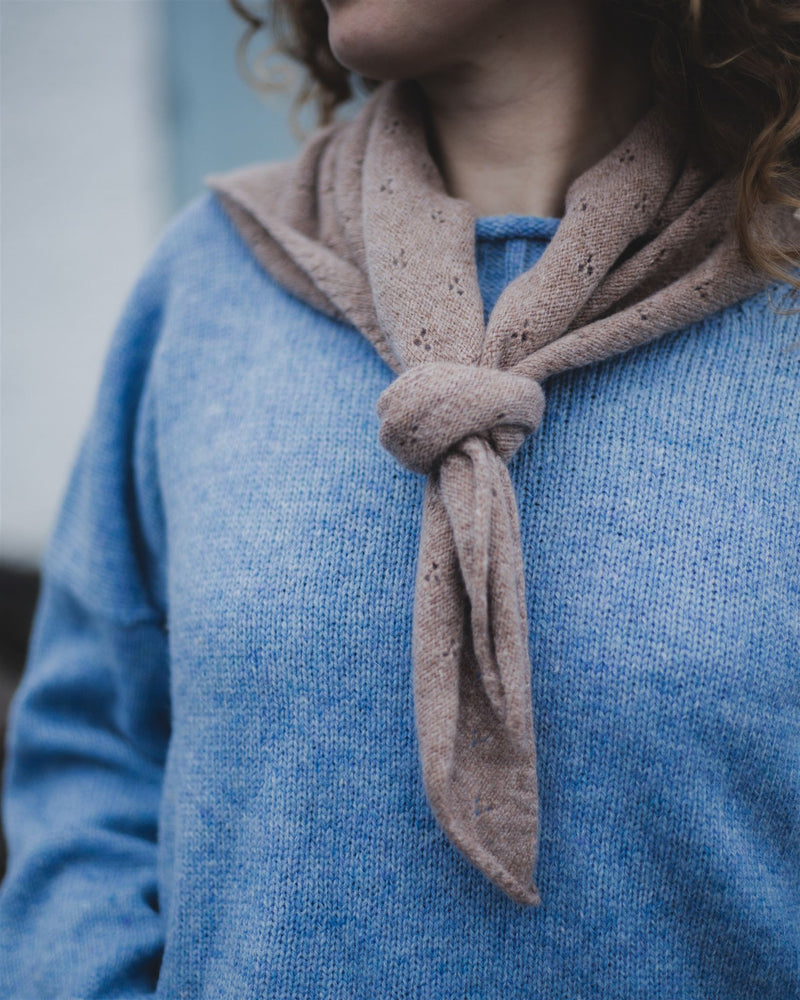 Pointelle Neckerchief – Biscuit Knitwear Rove Knitwear