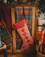 Quilted Cotton Christmas Stocking Pink Diamond Seasonal / Occasion The Tartan Blanket Co