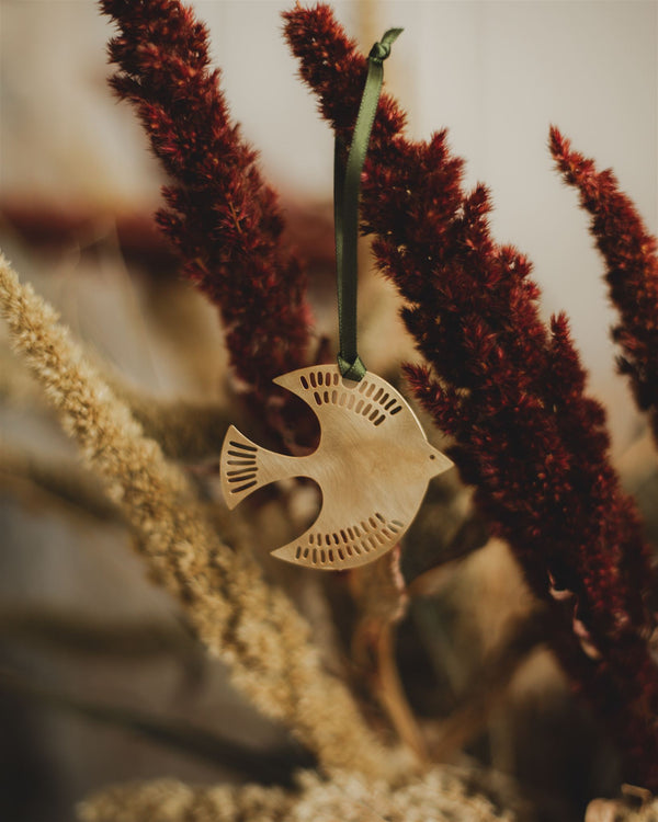 Brass Dove Christmas Decoration Homeware Caitlin Hegney
