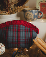 Cotton Wash Bag – Navy Tartan Beauty & Wellness The Tartan Blanket Co