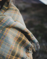 Cottage Check Wool Throw - Mustard Homeware Tweedmill