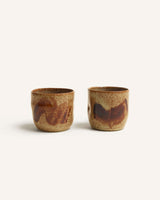 Rust Brushstroke Thumb Cup Homeware Naomi Grace Ceramics
