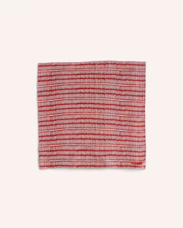 Tatami Small Silk Scarf – Red Accessories Ellen Martin