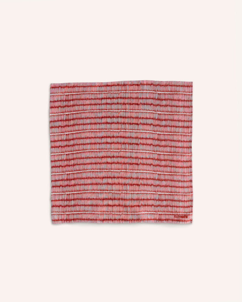 Tatami Small Silk Scarf – Red Accessories Ellen Martin